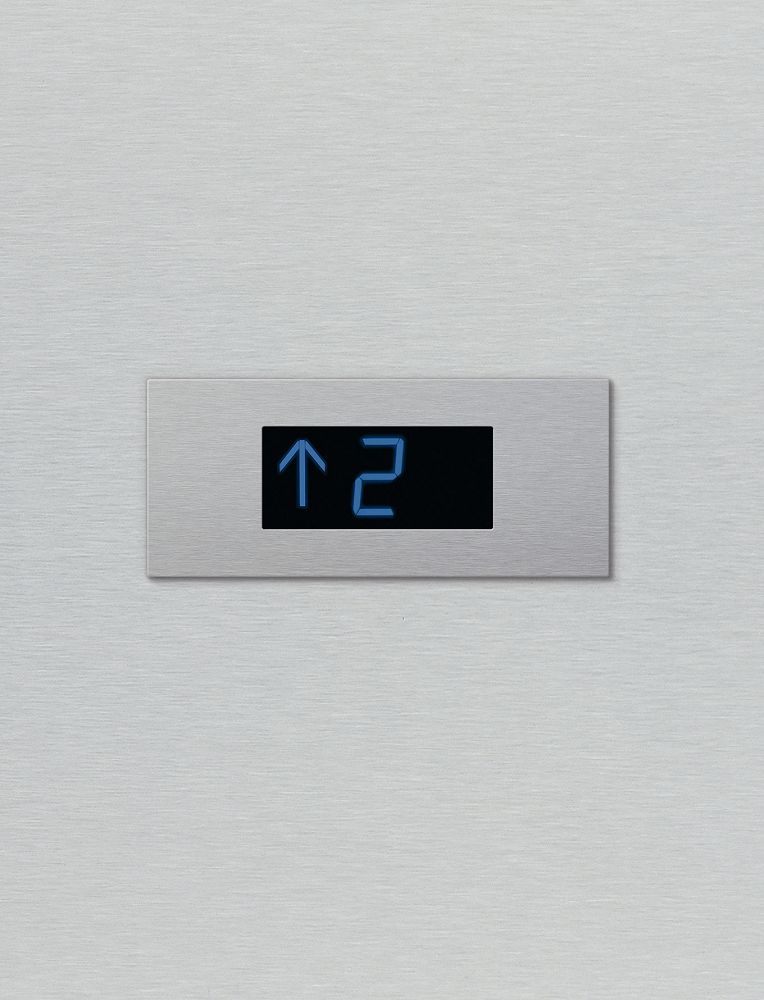 Control and display panels for the elevator.